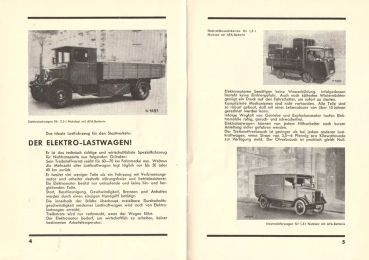 AFA Accumulator-Vehicles Modelprogram 1936 "Wirtschaftlich transportieren" Truck-Brochure  (3335)